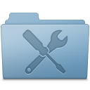 Utilities Folder Blue Icon 128x128 png